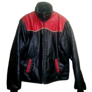 Hot Dog By Marco Vtg Jacket Mens XXL Black Talon 80s Idaho Falls Belted Ski Coat